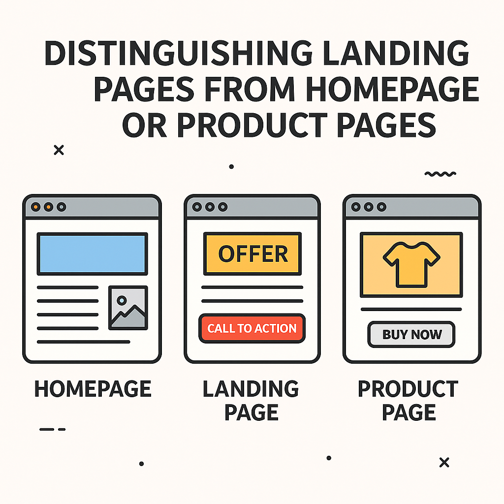 landing pags vs home page